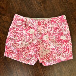 Lilly Pulitzer Get Spotted pink lion Callahan shorts